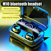 🎧 M10 TWS Bluetooth 5.3 Earbuds | Crystal Clear Sound | LED Display Wireless Earphones with Charging Case