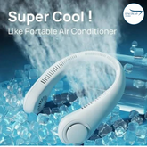 ❄️ Portable Bladeless Neck Fan | گرمی کو کہیں بھی شکست دیں | USB Rechargeable 360° Hands-Free Neck Cooler | 1200mAh Battery