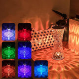 Rechargeable Crystal Table Lamp with Touch Control
