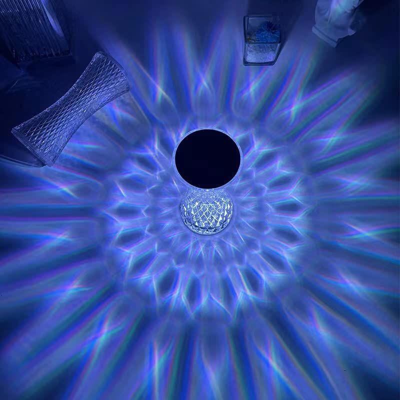 Rechargeable Crystal Table Lamp with Touch Control