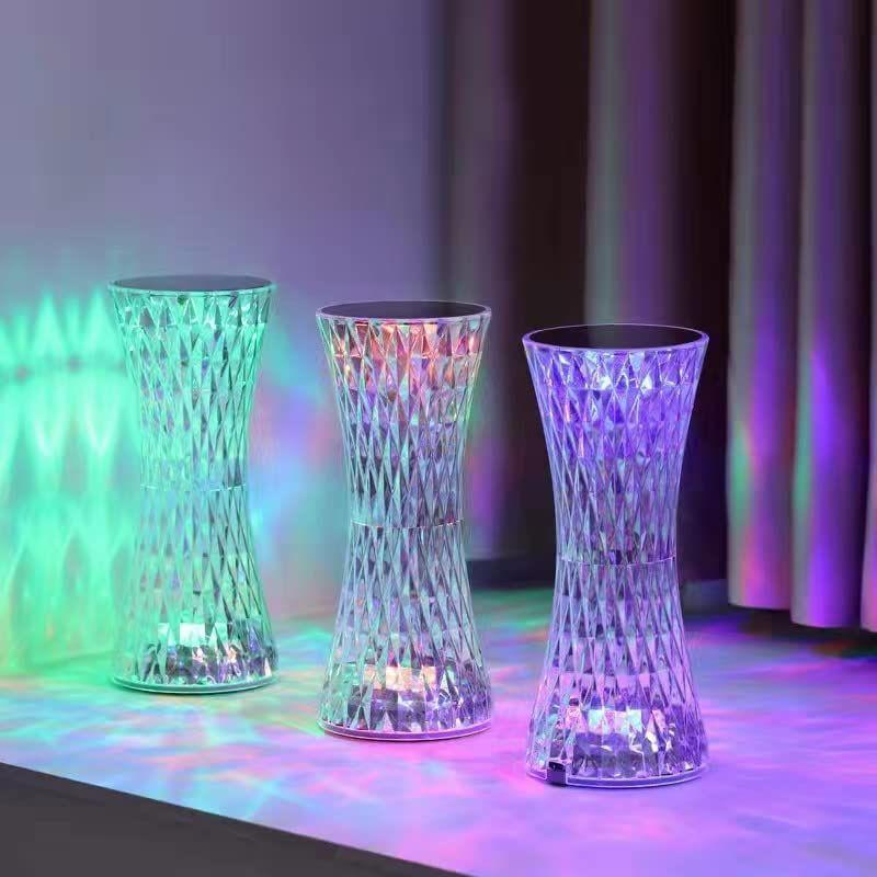 Rechargeable Crystal Table Lamp with Touch Control