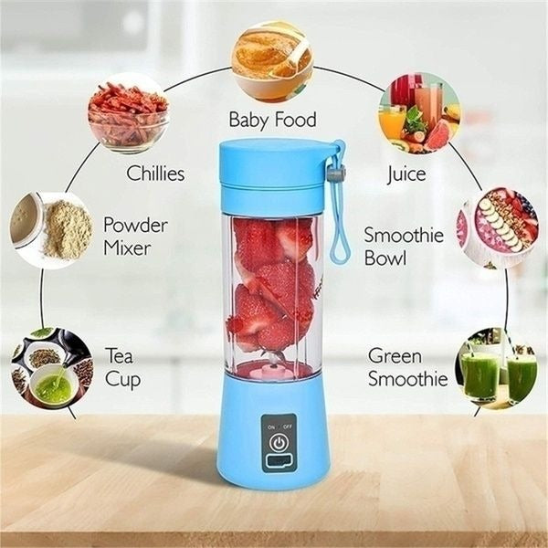 Portable USB Rechargeable Personal Blender Bottle | Mini Smoothie & Fresh Juice Maker | فریش جوس، کبھی بھی، کہیں بھی